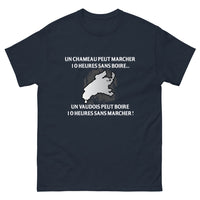Thumbnail for T-shirt Vaudois marine - Un chameau peut marcher 10 heures