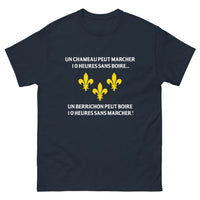 Thumbnail for T-shirt Berry marine - Un chameau peut marcher 10 heures