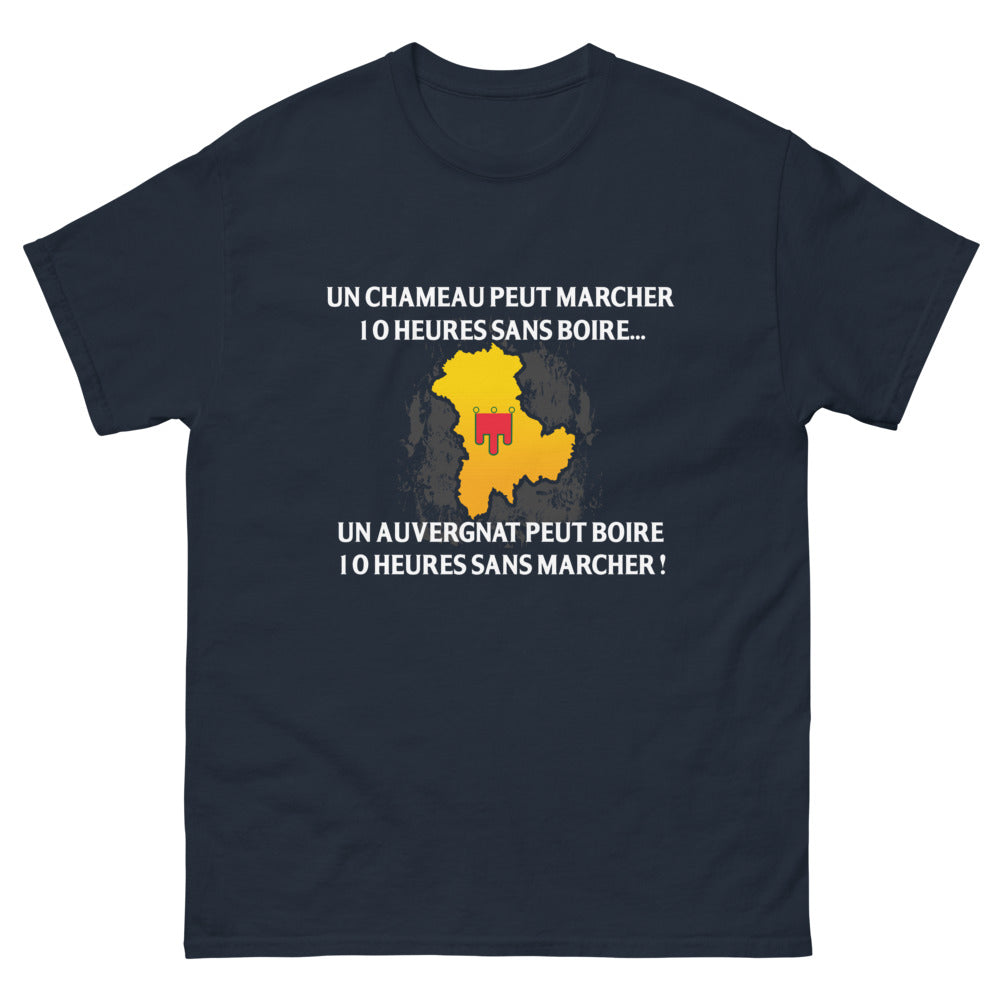 T-shirt Auvergne marine - Un chameau peut marcher 10 heures