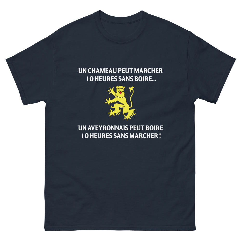 T-shirt Aveyronnais marine - 10 heures de boisson sans marcher
