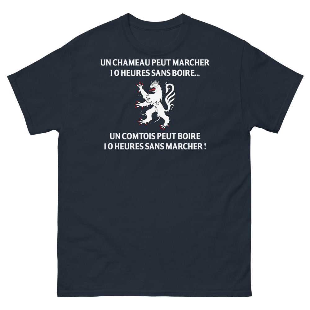 T-shirt Comtois marine - L'humour et l'endurance en textile