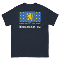 Thumbnail for T-shirt Franc-Comté marine - Comtois, rends-toi ! Nenni ma foi !