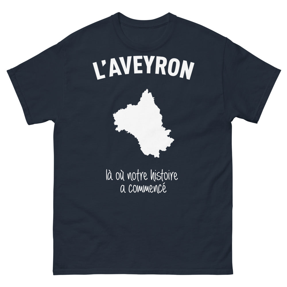 T-shirt Aveyron marine - Là où notre histoire a commencé