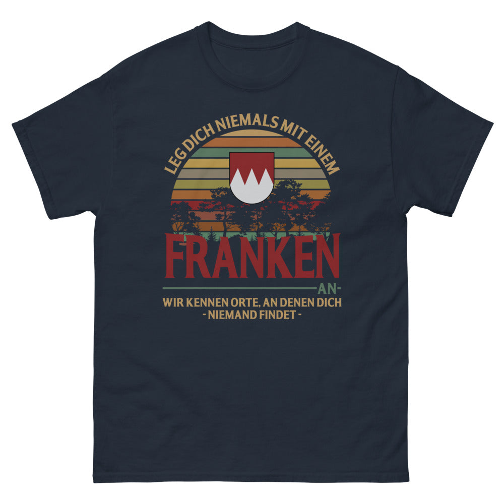 T-shirt Franken marine - Leg dich niemals mit einem Franken an