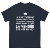 Thumbnail for T-shirt Vendée noir dos - Je suis Vendéenne, texte humoristique