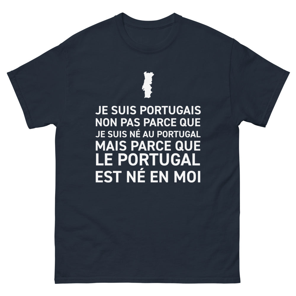 T-shirt Portugal marine - Je suis Portugais, fierté et humour