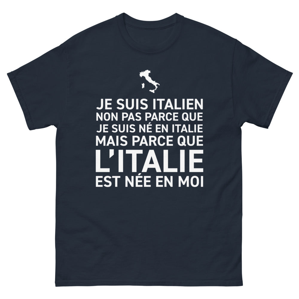 T-shirt Italie marine - Je suis Italien, humour et fierté
