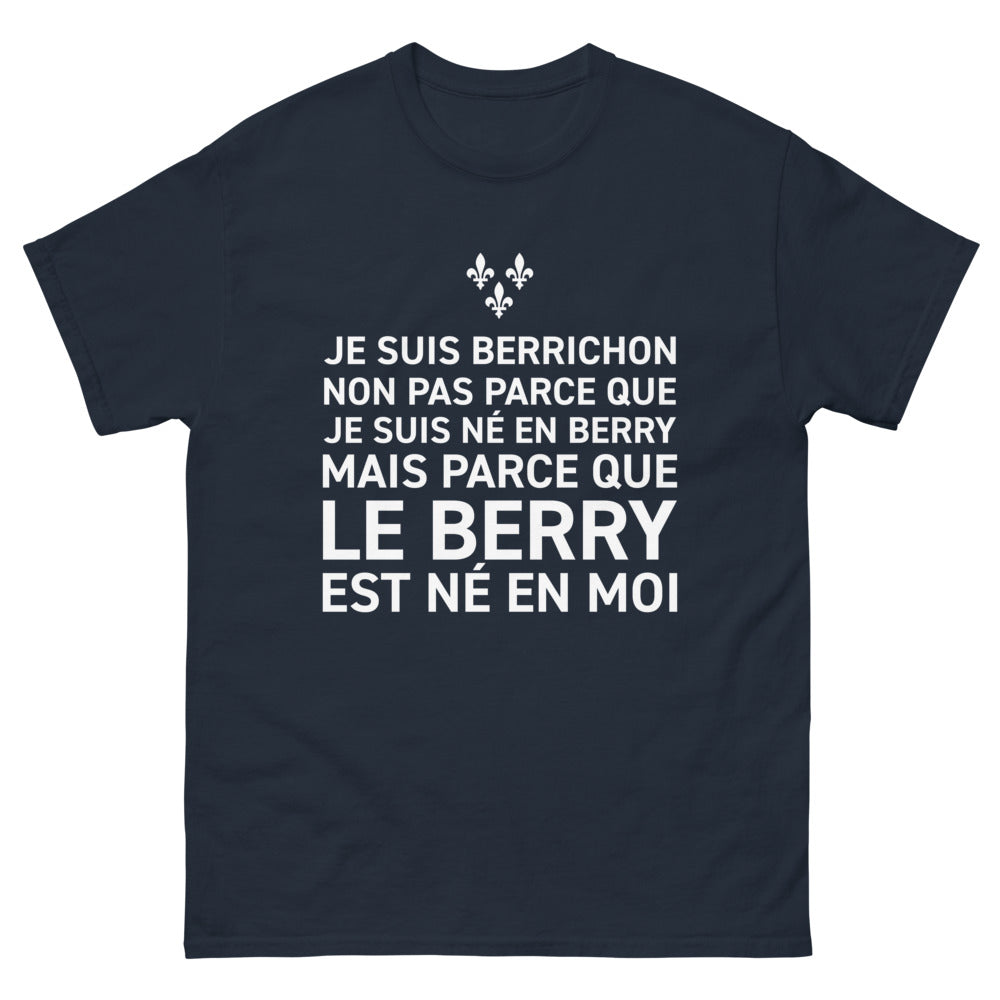 T-shirt Berry marine - Je suis Berrichon, fier et nostalgique