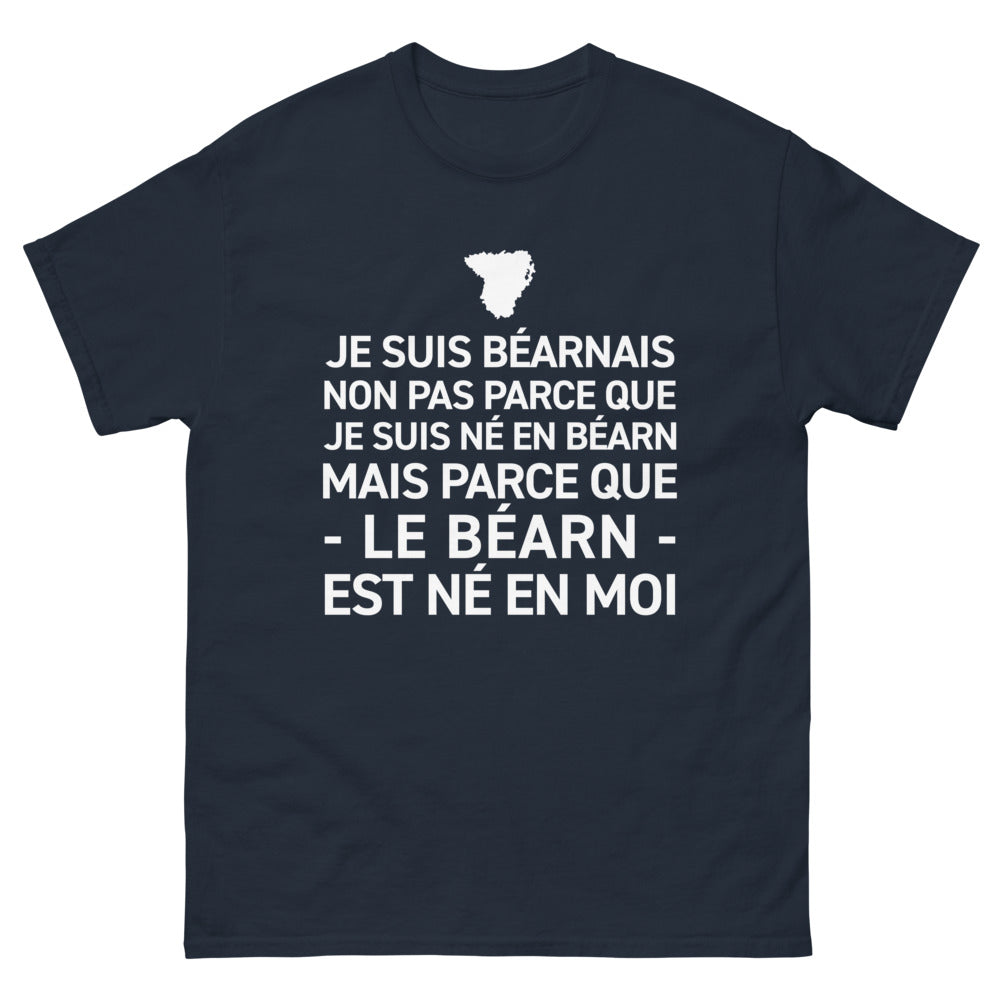 T-shirt Béarnais noir dos - Je suis Béarnais, design élégant