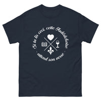 Thumbnail for T-shirt Ardèche marine - Si tu lis ceci, apporte-lui un verre !