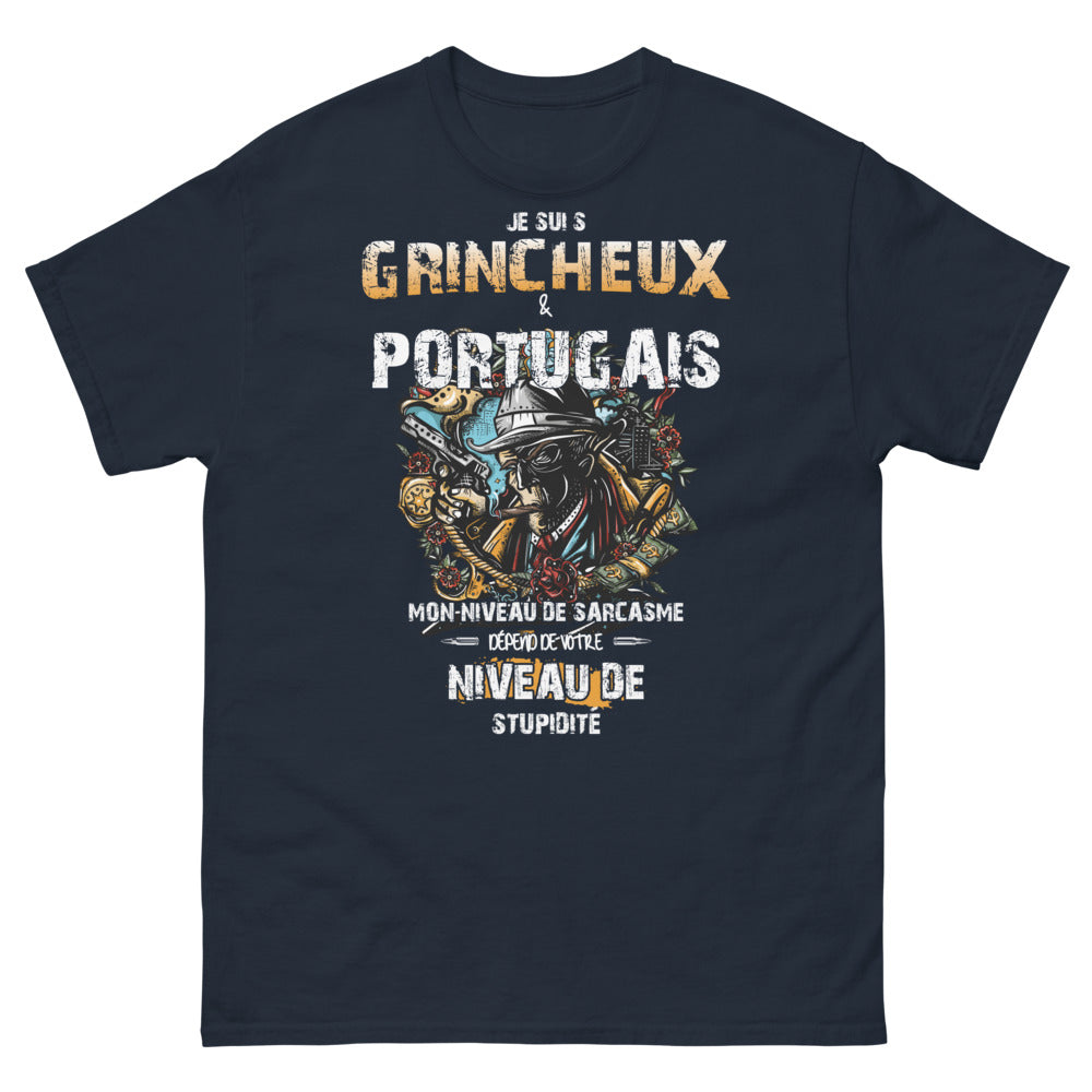 T-shirt Portugal marine - Je suis Grincheux et Portugais