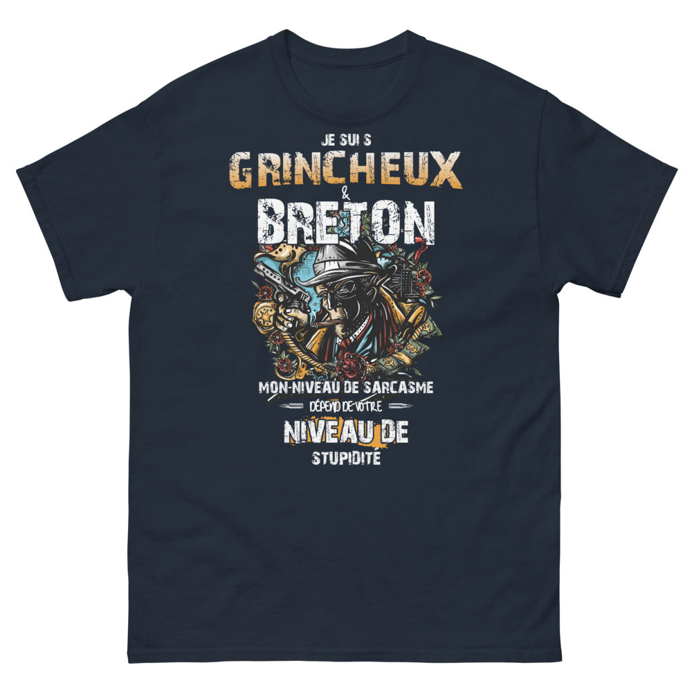T-shirt Bretagne marine - Je suis grincheux et sarcastique