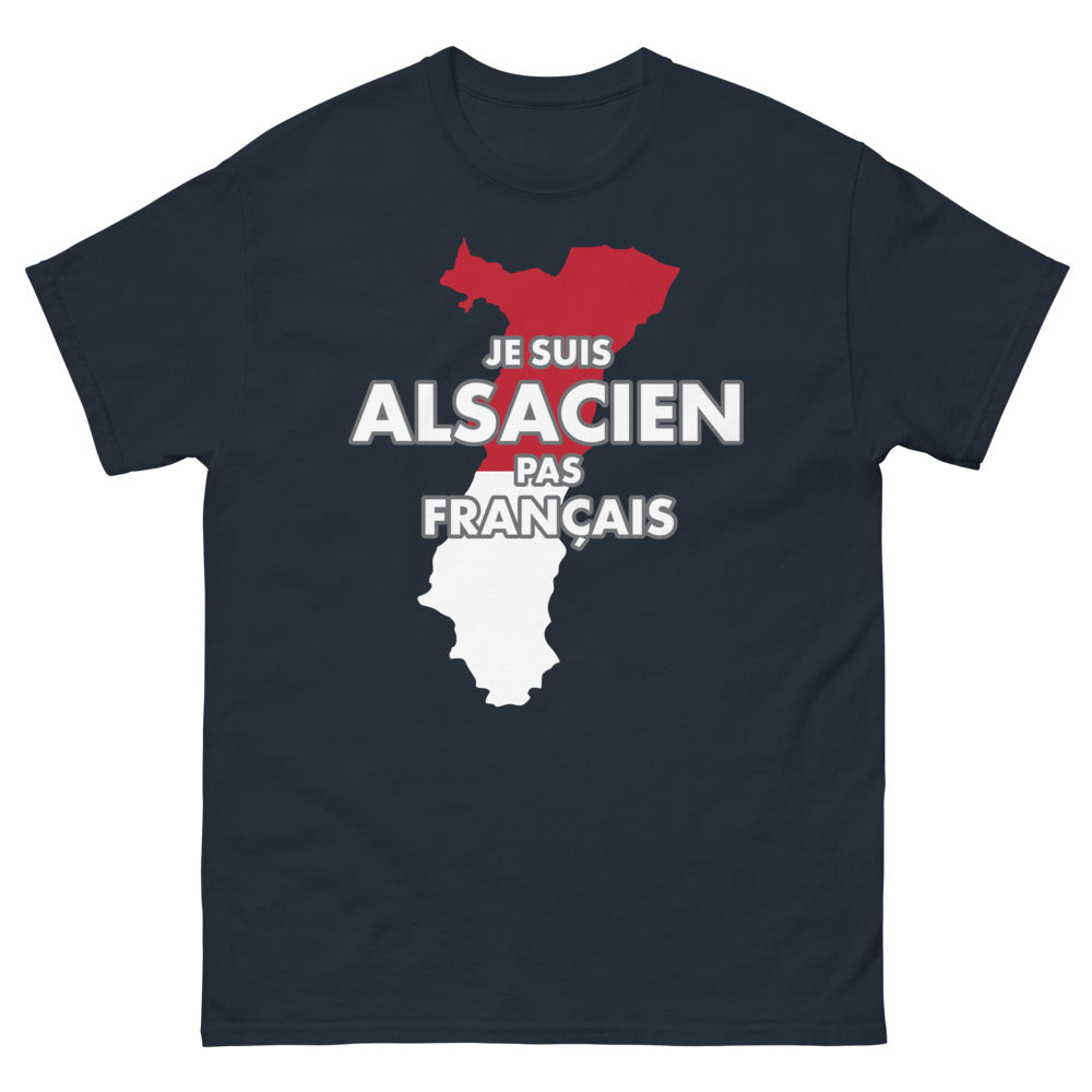 T-shirt Alsacien marine - Je ne suis pas Français