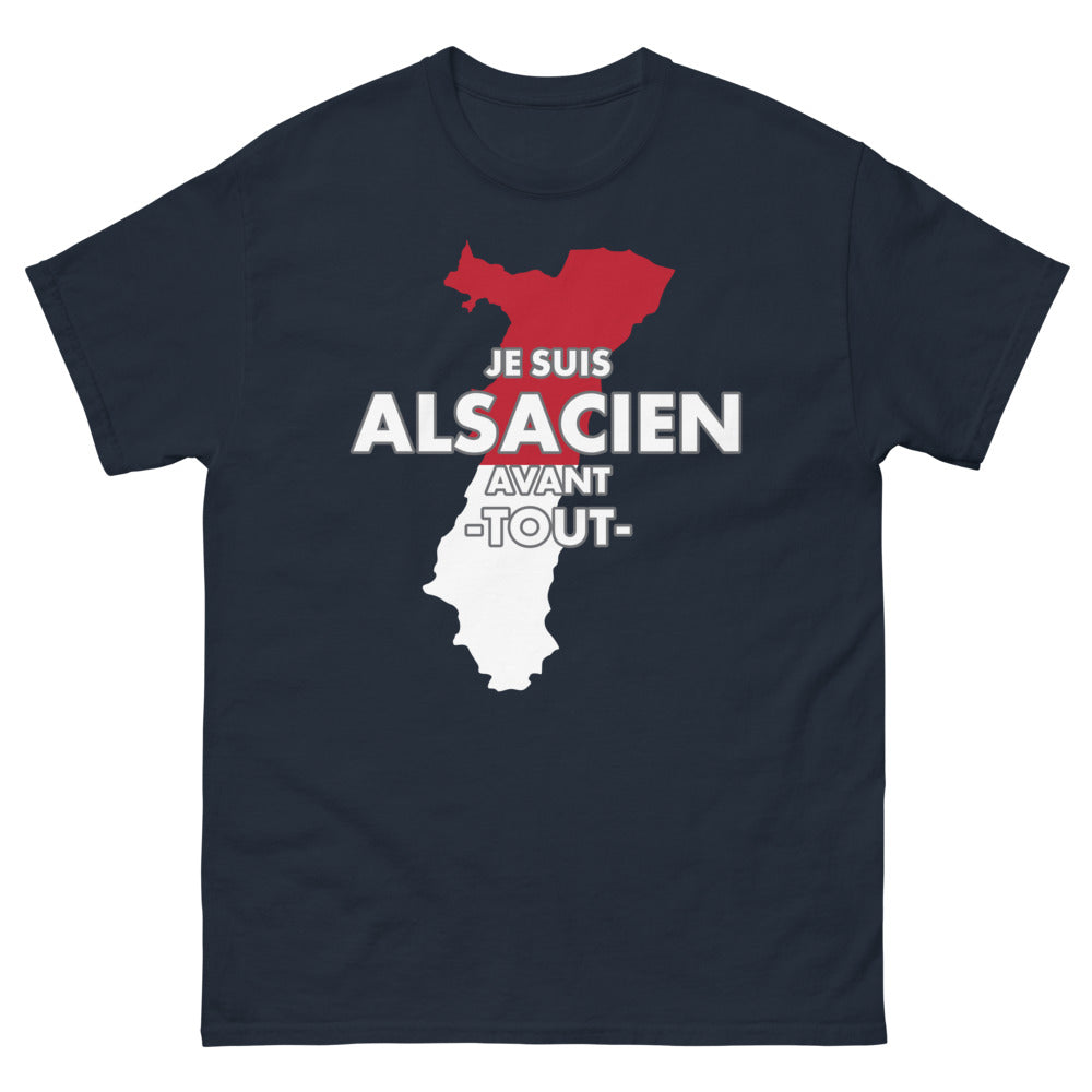 T-shirt Alsace marine - Je suis Alsacien avant tout
