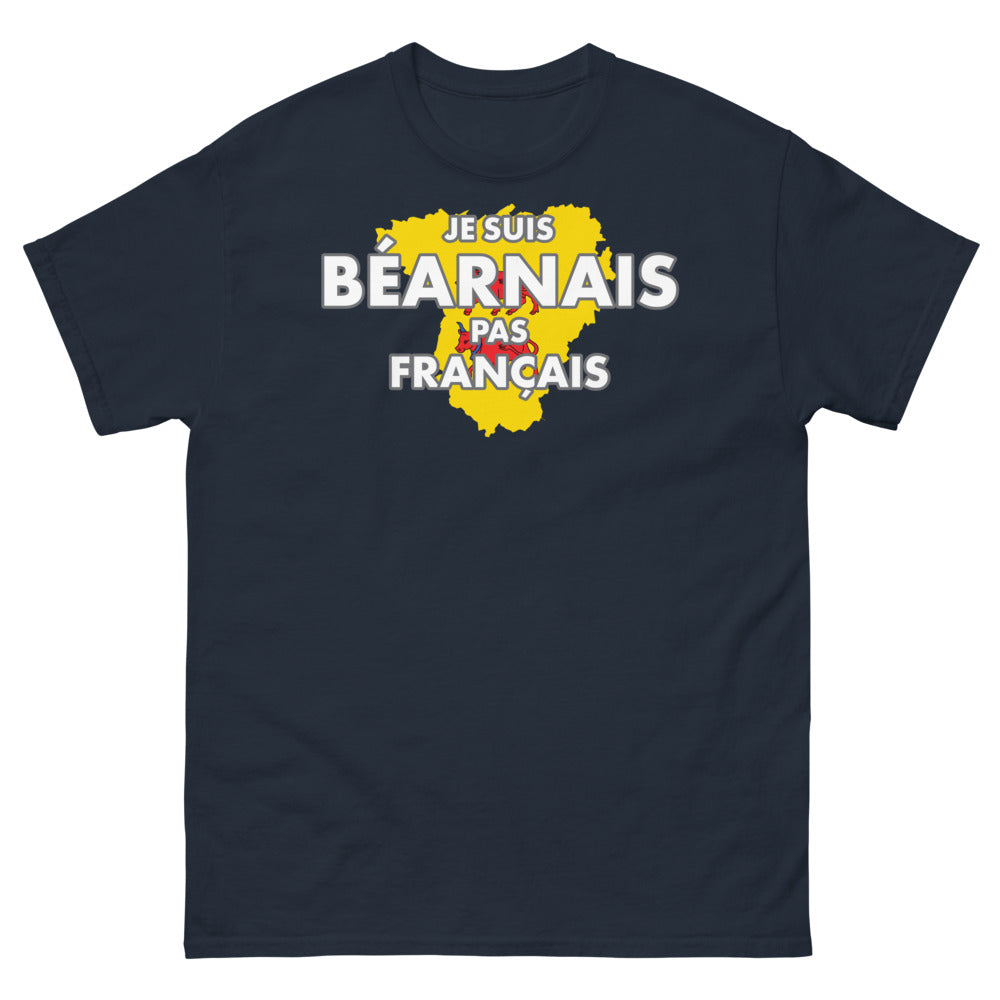 T-shirt Béarnais marine - Je suis Béarnais, pas Français