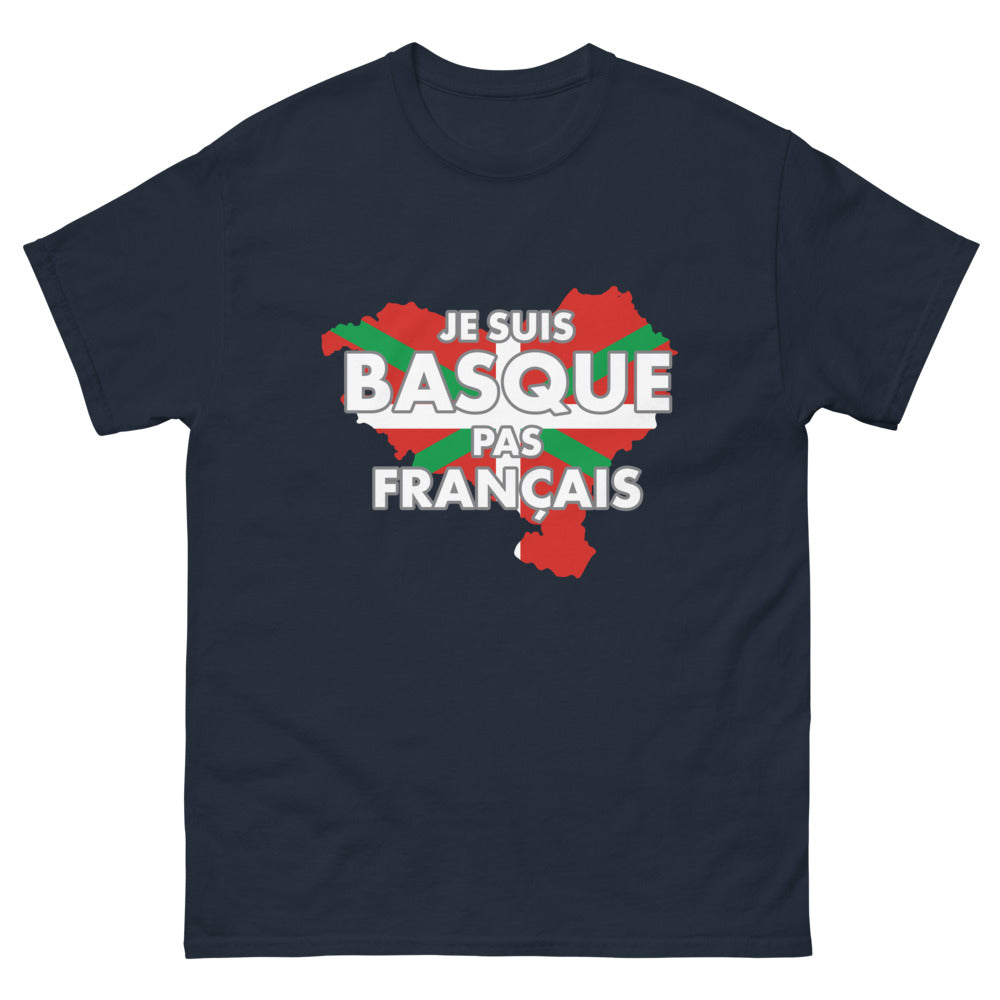 T-shirt Basque marine - Je suis Basque, pas Français