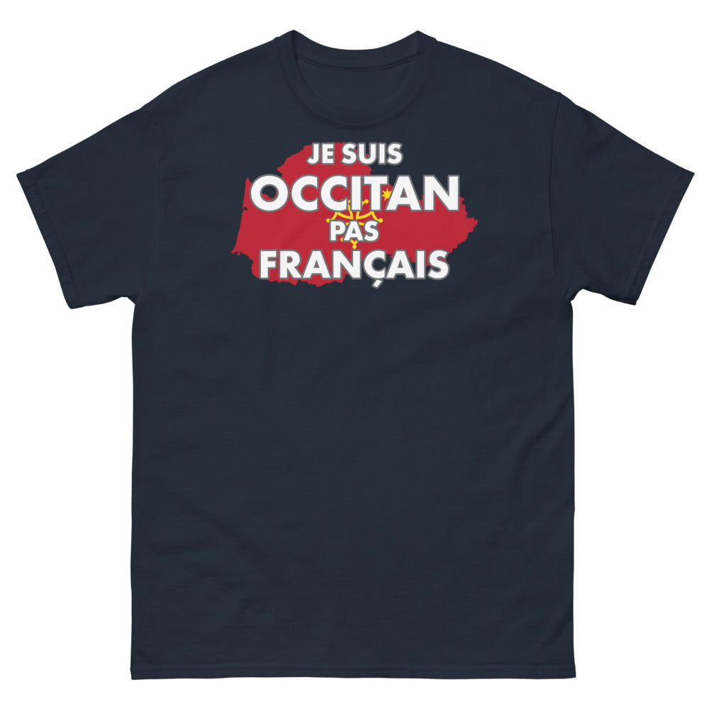 T-shirt Occitan marine - Je suis Occitan, pas Français
