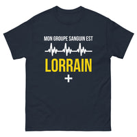 Thumbnail for T-shirt Lorraine marine - mon groupe sanguin est lorrain