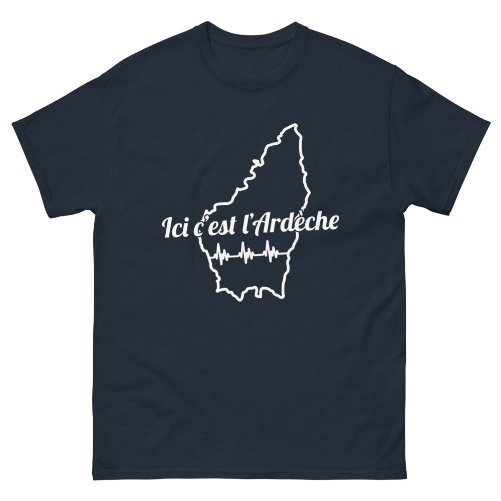 T-shirt Ardèche marine - Ici c'est l'Ardèche
