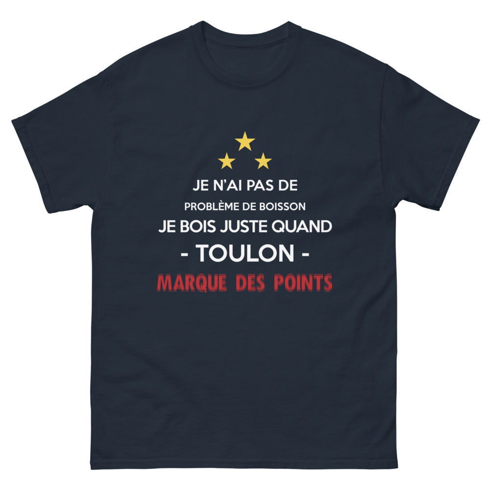 T-shirt Toulon marine - Je n'ai pas de problème de boisson