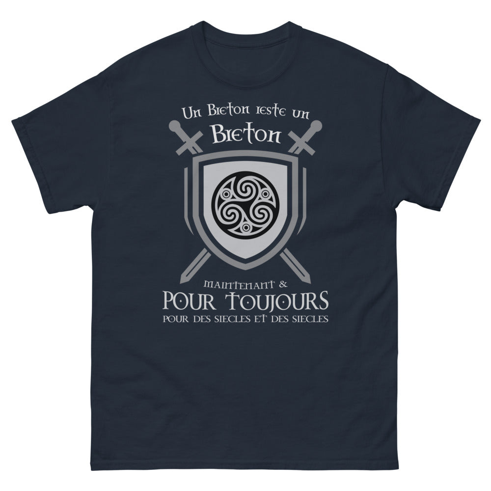 T-shirt Bretagne marine - Un breton reste un breton pour toujours