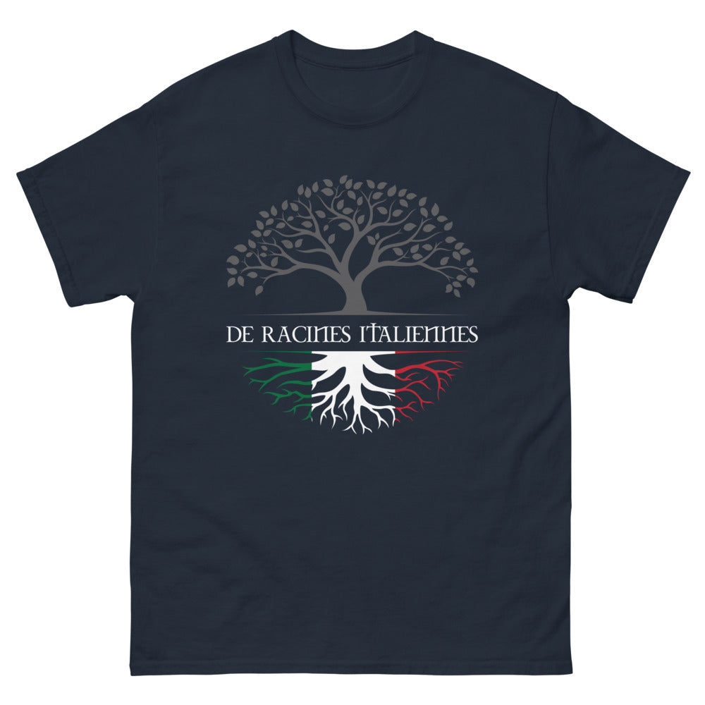 T-shirt Italie marine - Origines italiennes avec humour
