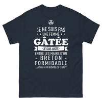 Thumbnail for T-shirt Bretagne marine - Femme gâtée par un Breton formidable