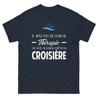 Thumbnail for T-shirt Croisière noir - Pas besoin de thérapie, juste l'océan dos