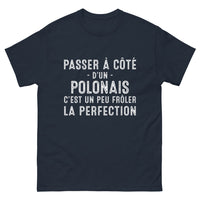 Thumbnail for T-shirt Pologne marine - Un brin de perfection humoristique