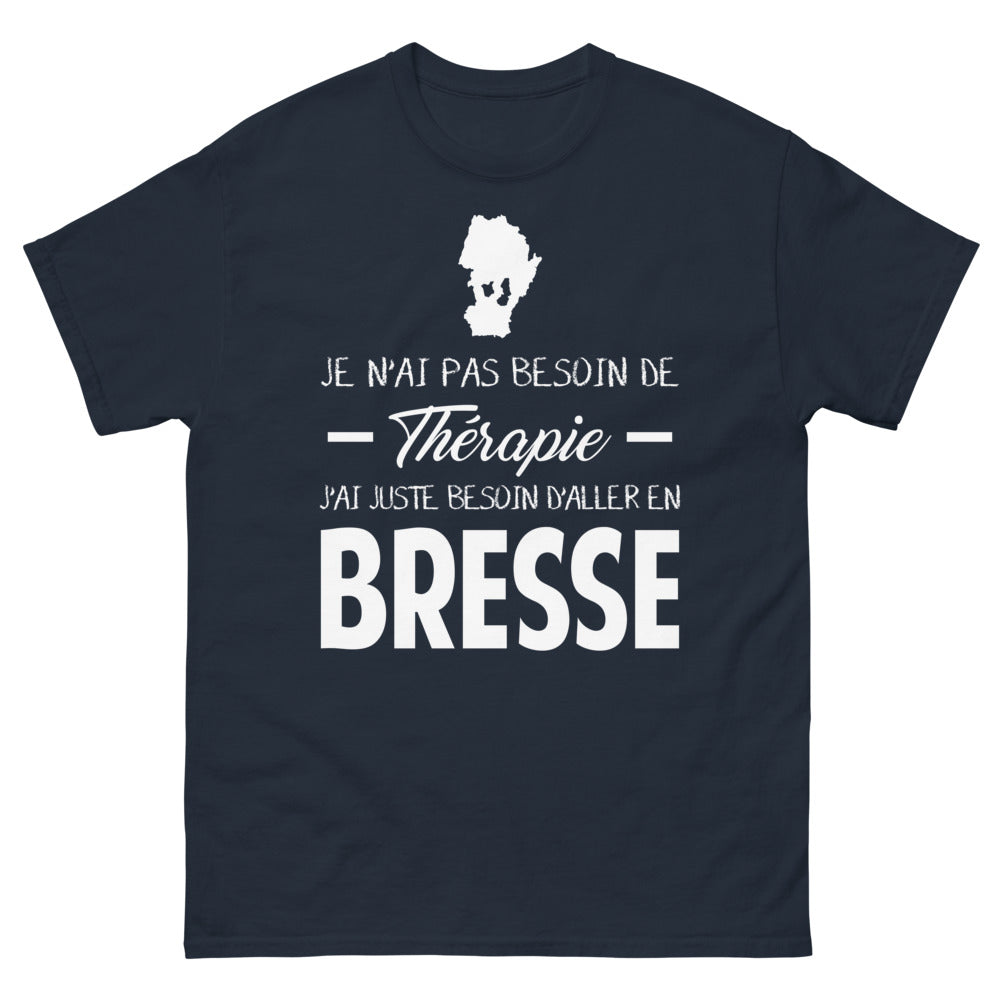 T-shirt Bresse marine - Je n'ai pas besoin de thérapie