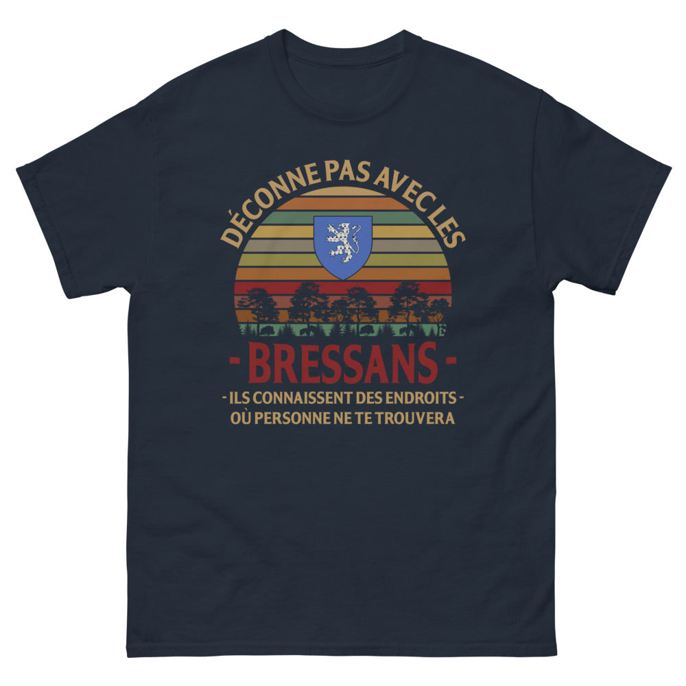 T-shirt Bresse marine - Déconne pas avec les Bressans