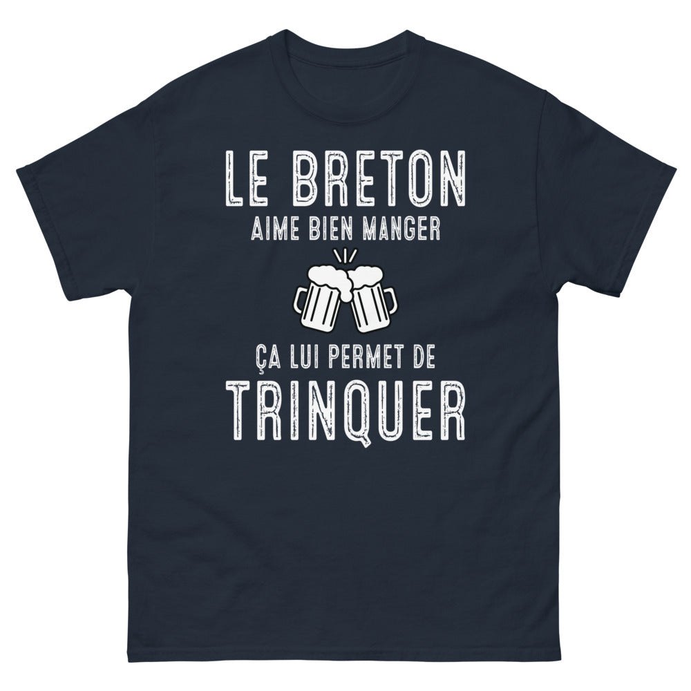 T-shirt Bretagne marine - Le Breton aime bien manger