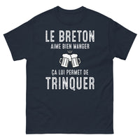 Thumbnail for T-shirt Bretagne marine - Le Breton aime bien manger