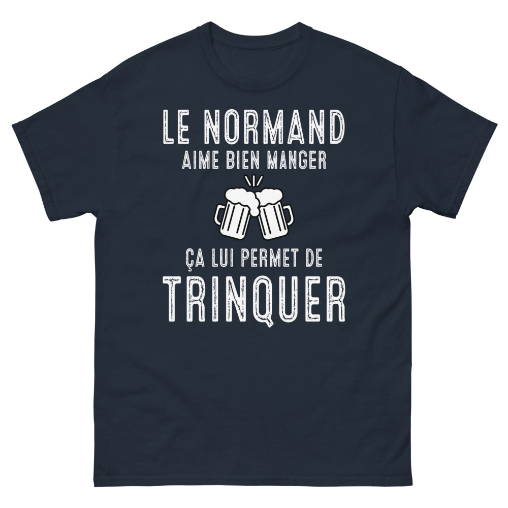 T-shirt Normandie marine - Le Normand aime bien manger