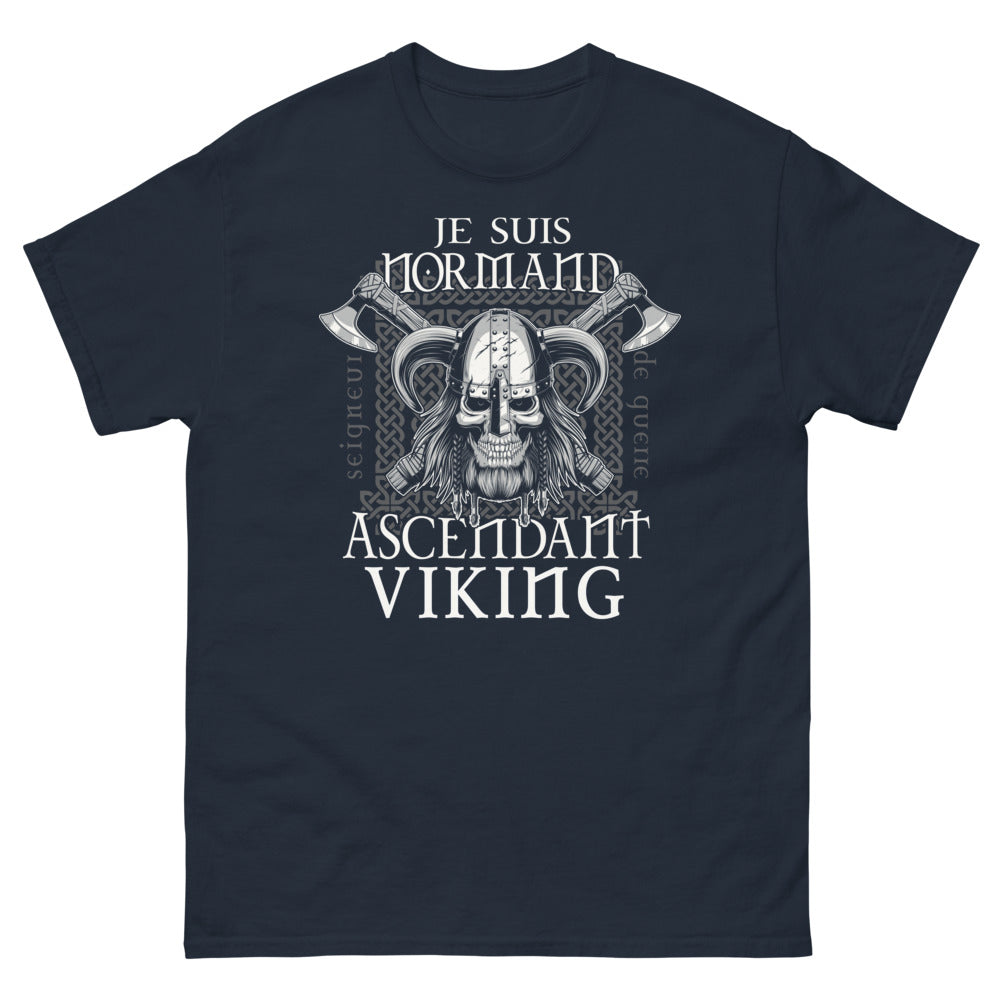 T-shirt Normand noir dos - Je suis normand ascendant viking