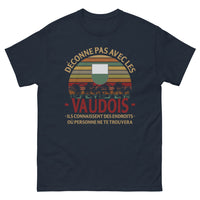 Thumbnail for T-shirt Vaudois marine - Déconne pas avec les Vaudois
