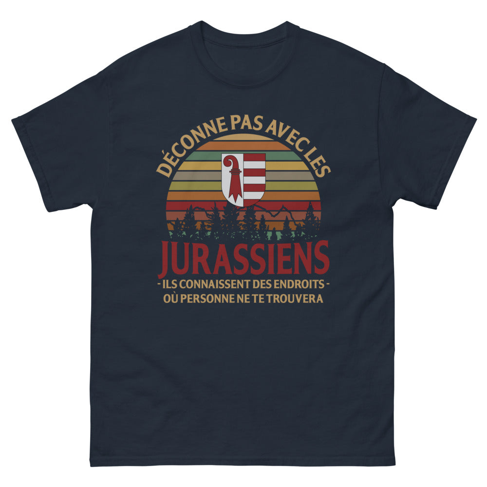 T-shirt Jurassien marine - Ne déconnez pas avec les Jurassiens
