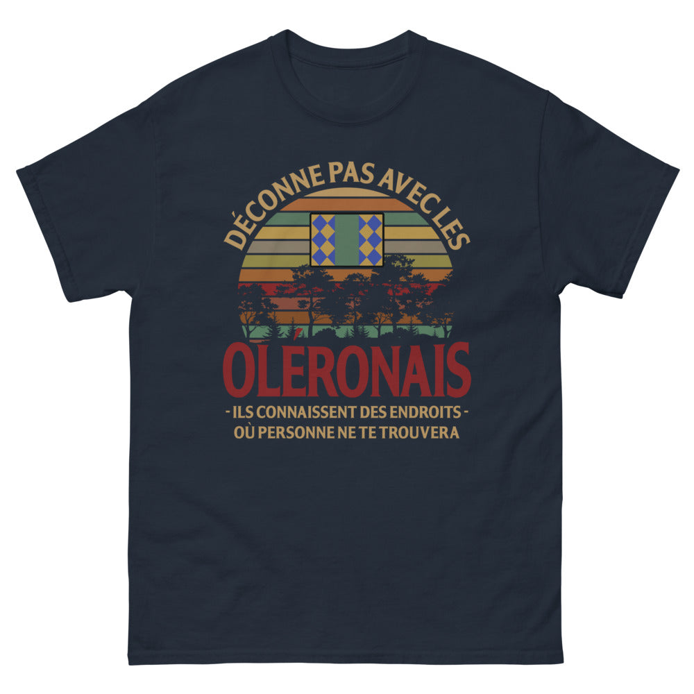 T-shirt Oléron marine - Ne déconnons pas avec les Oléronais