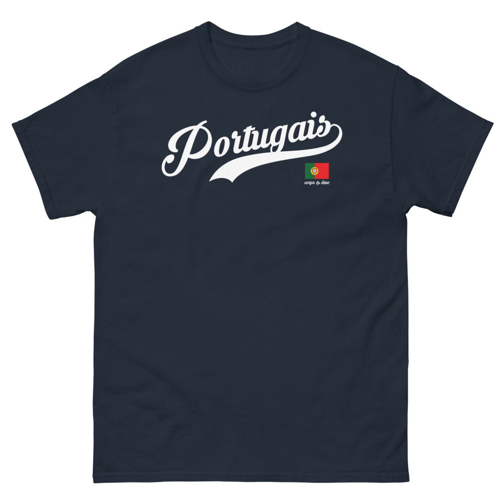 T-shirt Portugal bleu marine - Porté avec fierté et humour