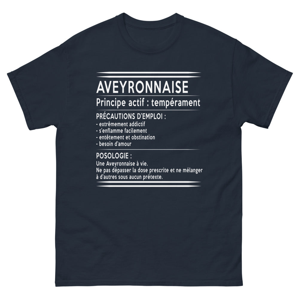 T-shirt Aveyron noir dos - Tempérament et précautions d'emploi