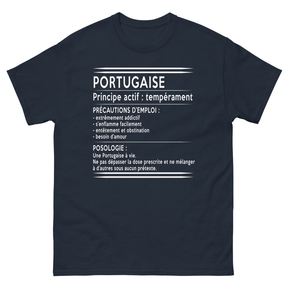 T-shirt Portugal marine - Mode d'emploi humoristique