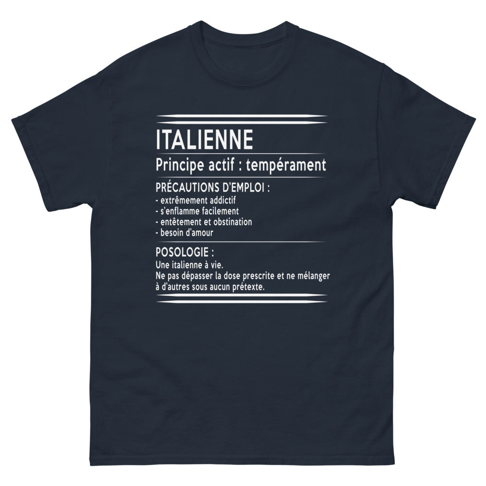 T-shirt Italie marine - Une Italienne en Affection