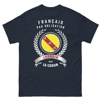 Thumbnail for T-shirt Lorraine marine - Français par Obligation, Lorrain par le Coeur