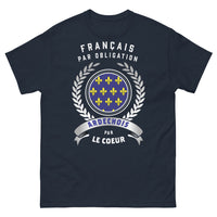 Thumbnail for T-shirt Ardèche marine - Français par obligation, Ardéchois par cœur