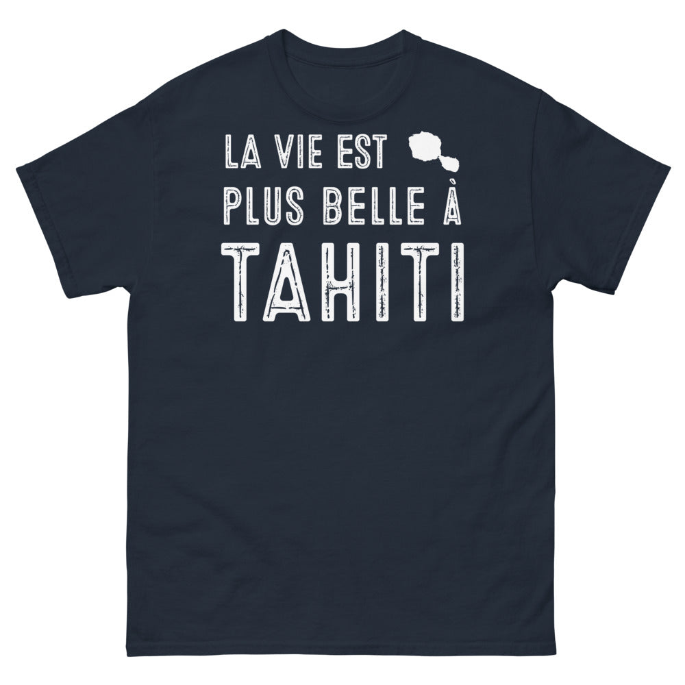 T-shirt Tahiti noir - La vie est plus belle à Tahiti dos