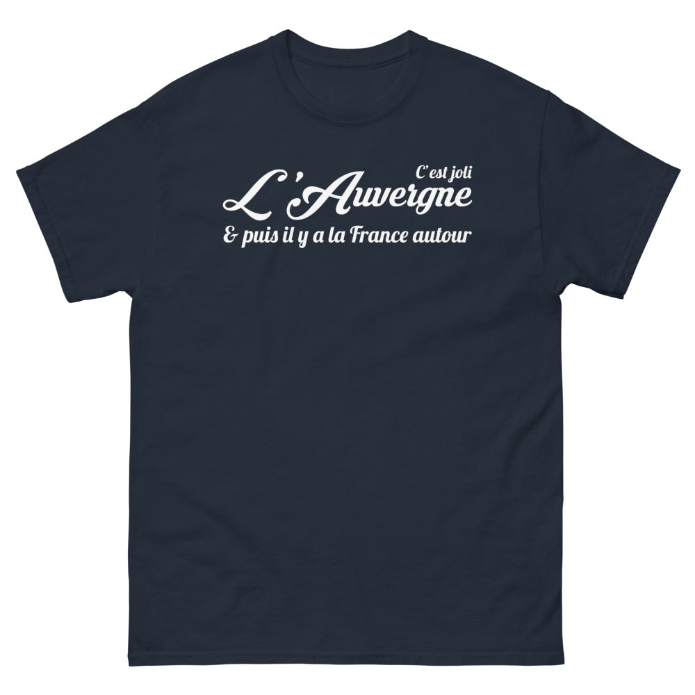 T-shirt Auvergne marine - L'Auvergne c'est joli, humour et fierté