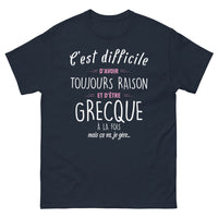 Thumbnail for T-shirt Grecque marine - Être toujours la voix de la raison