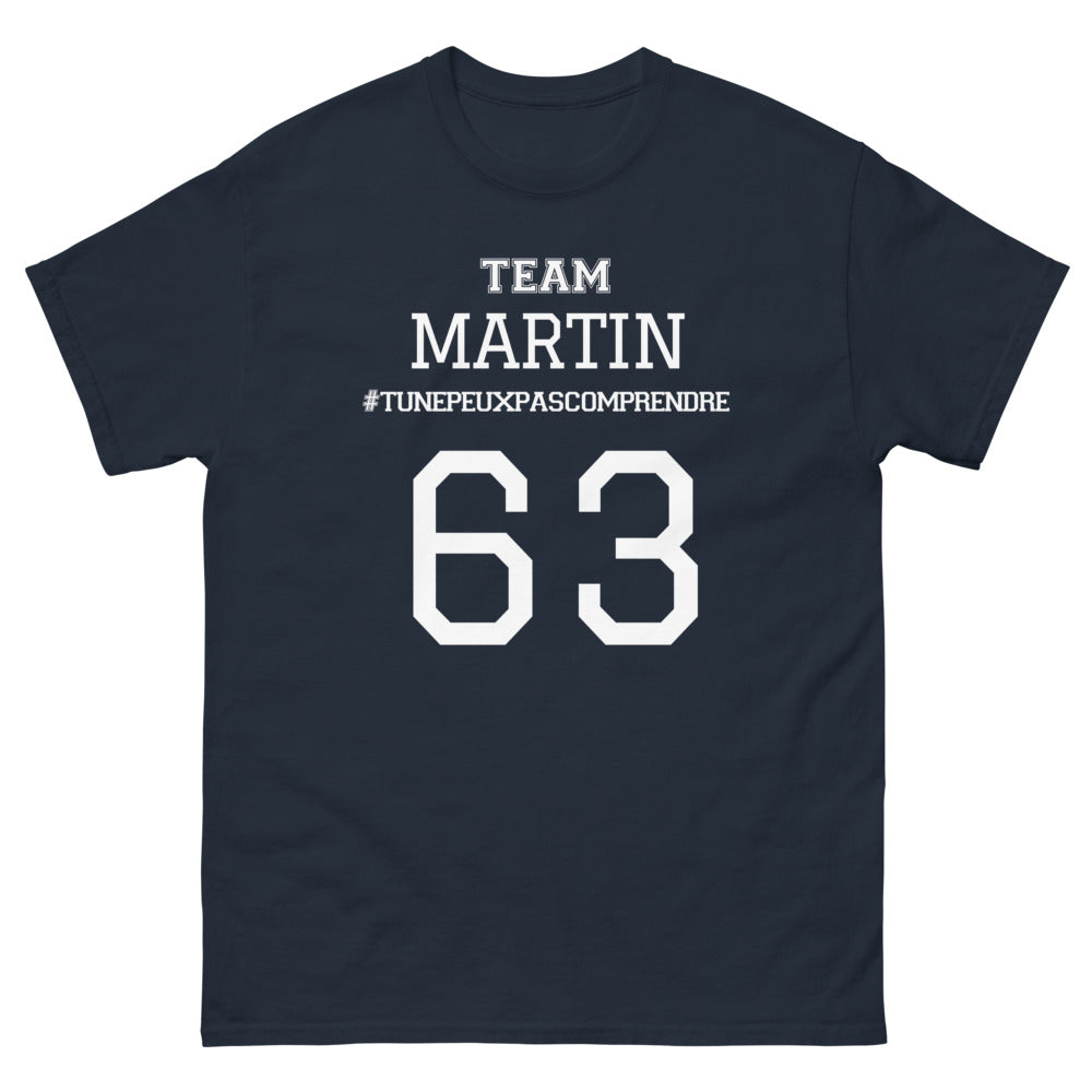 T-shirt Équipe Martin marine - Tu peux pas comprendre