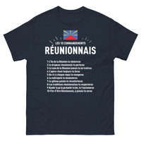 Thumbnail for T-shirt Réunion noir dos - Les 10 Commandements créoles