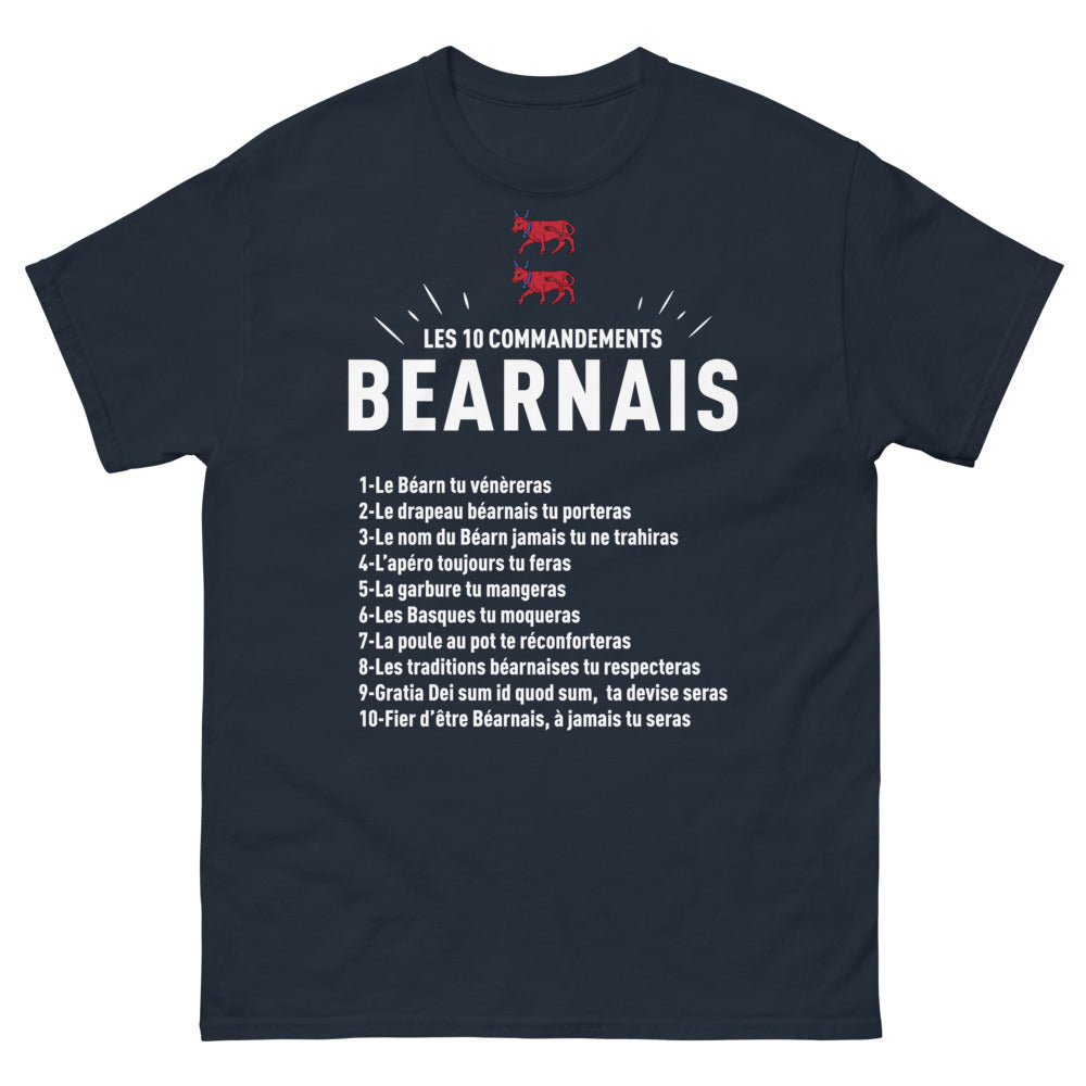T-shirt Béarn marine - 10 Commandements des traditions locales